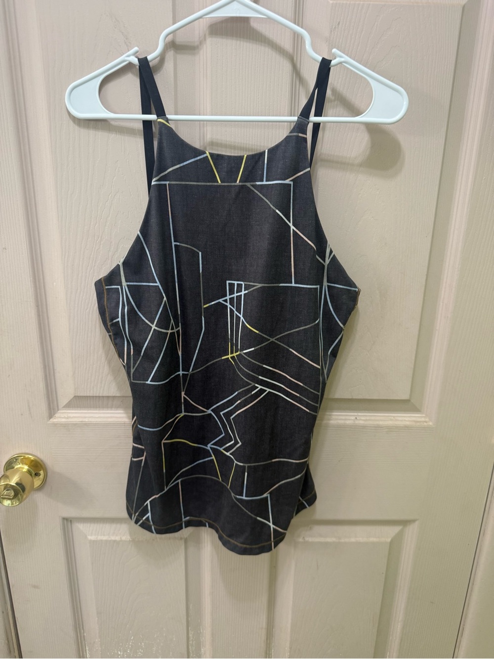 Women’s Prana geometric print Halter Tank Top - Size Medium-Black